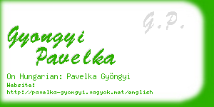 gyongyi pavelka business card