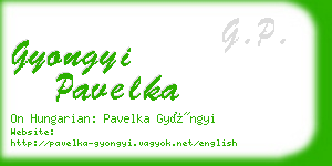 gyongyi pavelka business card